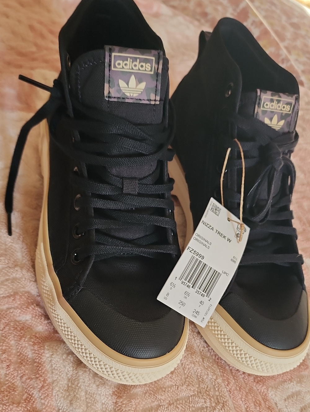 adidas Black High-Top Sneakers with Cream Sole